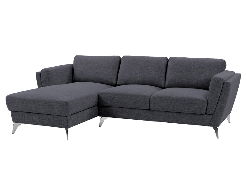 deep blue L Shaped Sofa, Left Facing Lansing Collection product image by CorLiving