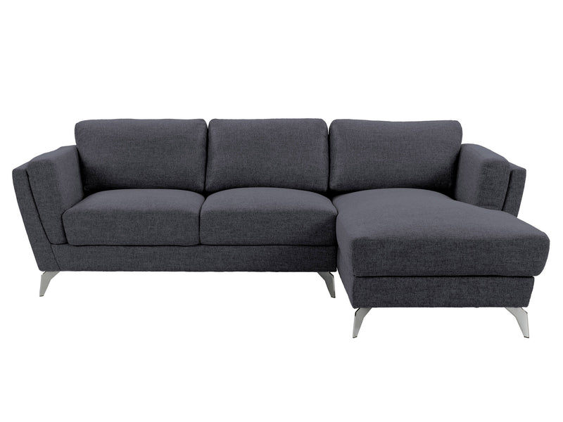 deep blue L Shaped Sofa, Right Facing Lansing Collection product image by CorLiving