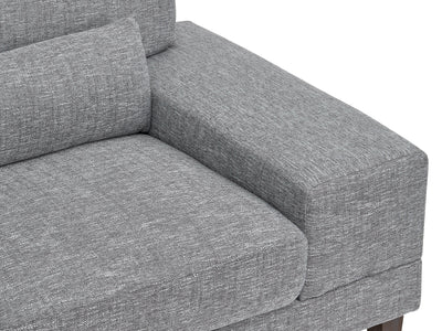 grey Modern Sectional Sofa, Right Facing Ava Collection detail image by CorLiving#color_grey