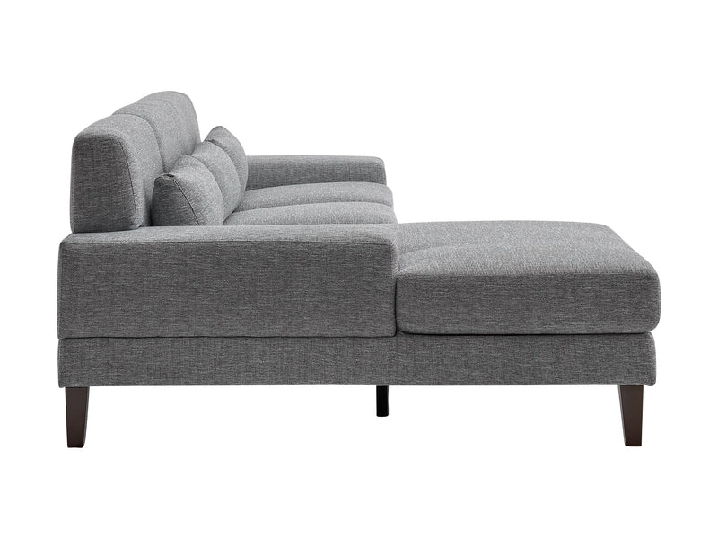 grey Modern Sectional Sofa, Right Facing Ava Collection product image by CorLiving