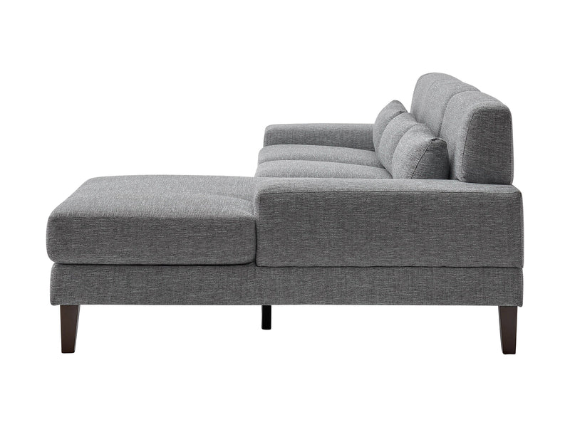 grey Modern Sectional Sofa, Left Facing Ava Collection product image by CorLiving