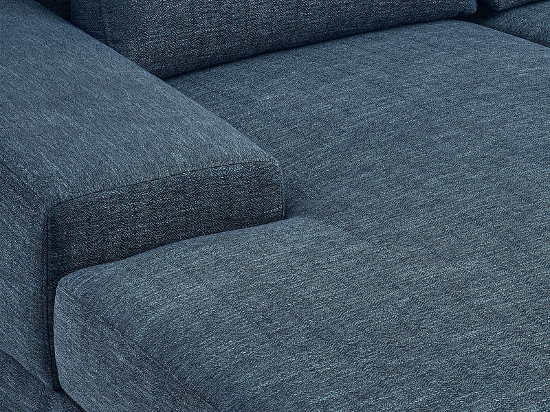 blue Modern Sectional Sofa, Right Facing Ava Collection detail image by CorLiving