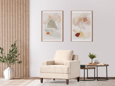 beige Mid Century Armchair Madelyn Collection lifestyle scene by CorLiving#color_madelyn-beige