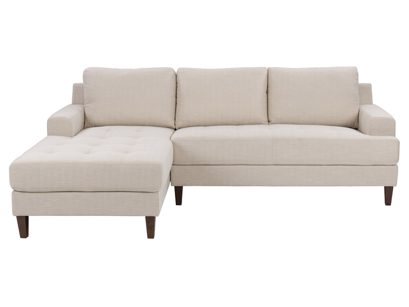 beige L Shaped Couch, Right Facing Madelyn Collection product image by CorLiving