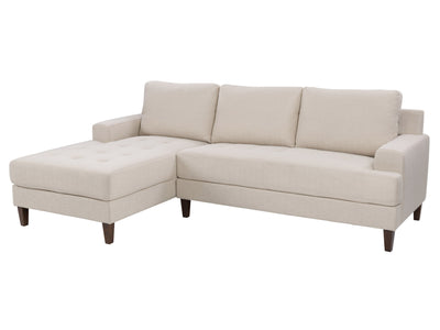 beige L Shaped Couch, Right Facing Madelyn Collection product image by CorLiving#color_beige