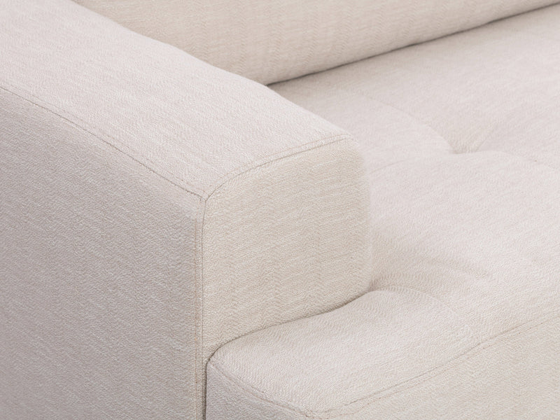 beige L Shaped Couch, Left Facing Madelyn Collection detail image by CorLiving