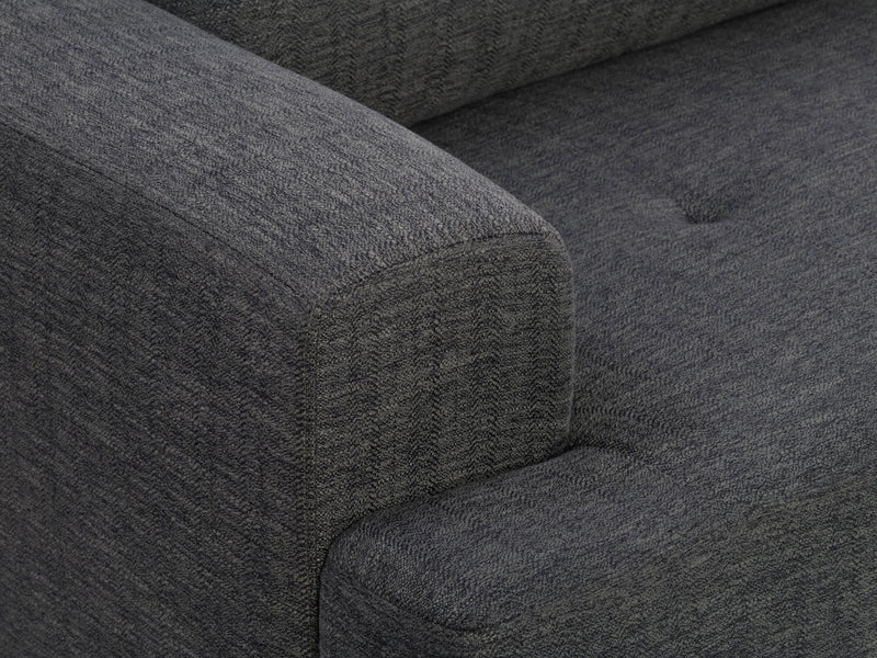 dark grey L Shaped Couch, Left Facing Madelyn Collection detail image by CorLiving
