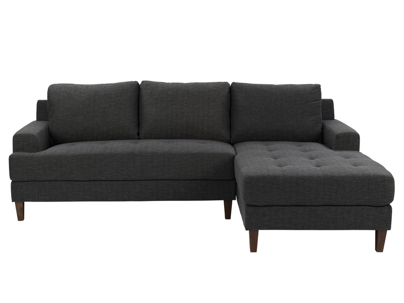 dark grey L Shaped Couch, Left Facing Madelyn Collection product image by CorLiving