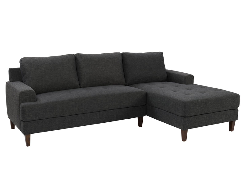 dark grey L Shaped Couch, Left Facing Madelyn Collection product image by CorLiving