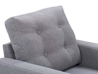 grey Tufted Accent Chair Lyla Collection detail image by CorLiving#color_lyla-grey