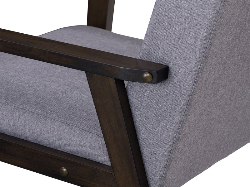 light grey Wood Armchair Greyson Collection detail image by CorLiving