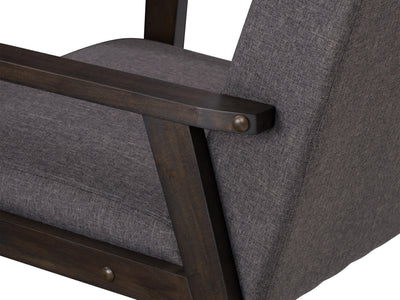 charcoal brown Wood Armchair Greyson Collection detail image by CorLiving#color_greyson-brown