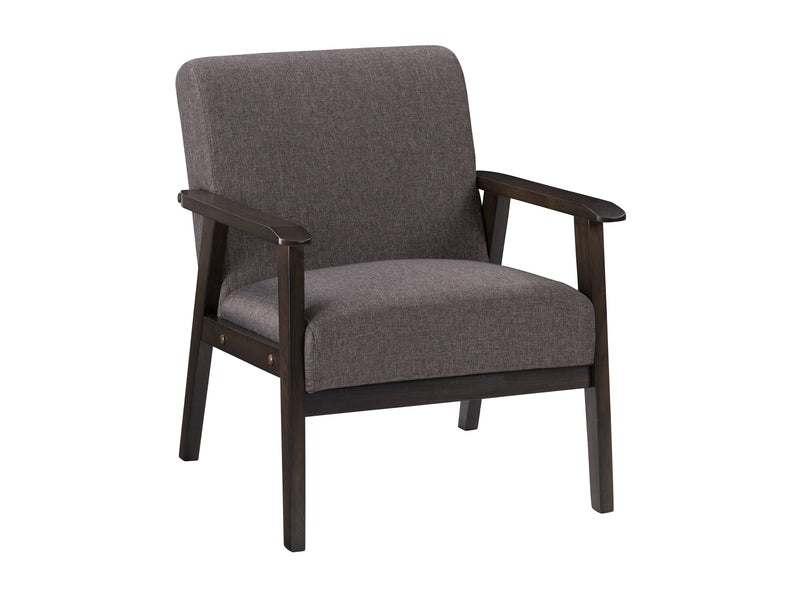 charcoal brown Wood Armchair Greyson Collection product image by CorLiving