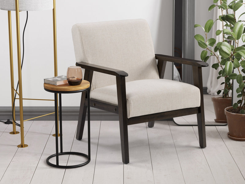 beige Wood Armchair Greyson Collection lifestyle scene by CorLiving