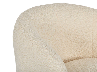 cream Boucle Barrel Accent Chair Gianna Collection detail image by CorLiving#color_gianna-cream