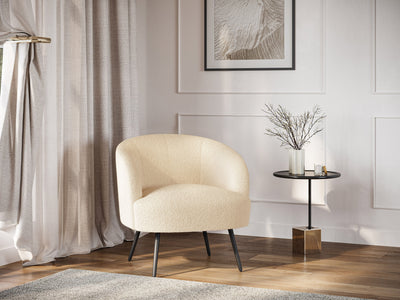 cream Boucle Barrel Accent Chair Gianna Collection lifestyle scene by CorLiving#color_gianna-cream