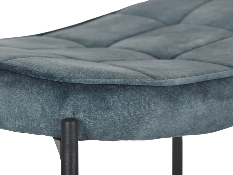 teal Velvet Accent Chair with Stool Charlotte Collection detail image by CorLiving