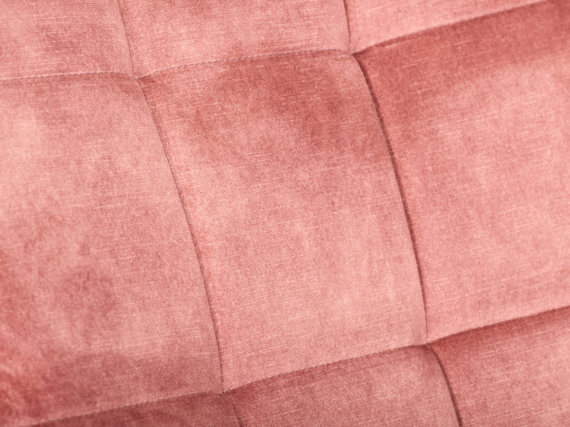 pink Velvet Accent Chair with Stool Charlotte Collection detail image by CorLiving