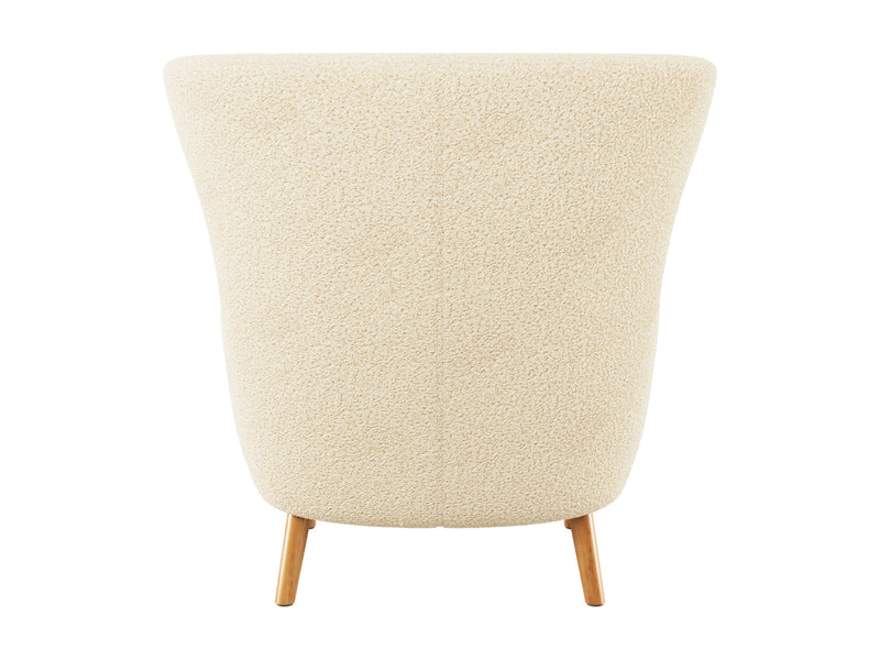 cream Boucle Wing Accent Chair Gianna Collection product image by CorLiving