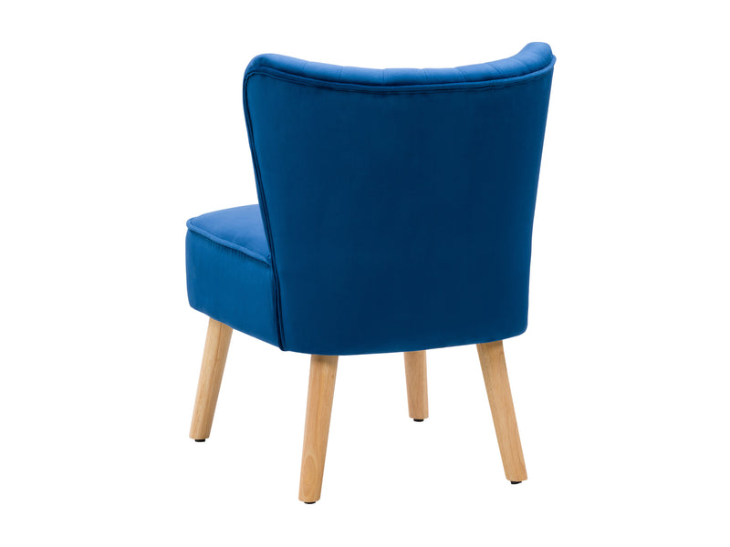 blue Velvet Accent Chair Lynwood Collection product image by CorLiving