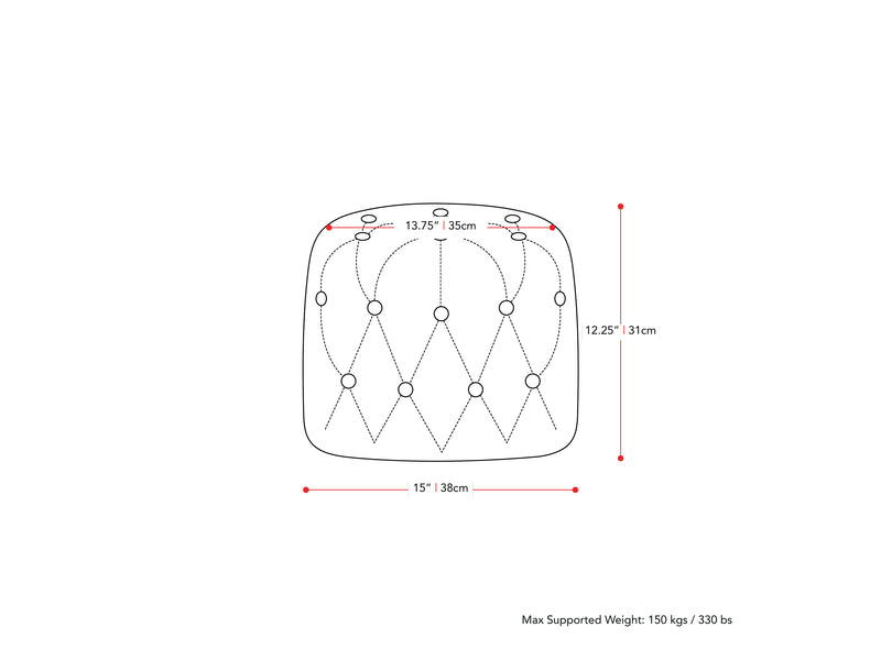 blue Velvet Accent Chair with pouf Lynwood Collection measurements diagram by CorLiving