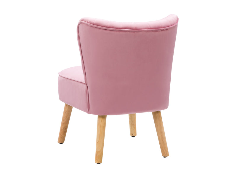 pink Velvet Accent Chair Lynwood Collection product image by CorLiving