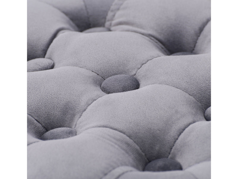 grey Small Round Ottoman Lynwood Collection detail image by CorLiving