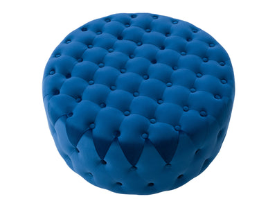 blue Large Round Ottoman Lynwood Collection product image by CorLiving#color_lynwood-blue