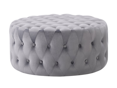 grey Large Round Ottoman Lynwood Collection product image by CorLiving#color_lynwood-grey