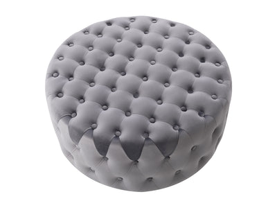grey Large Round Ottoman Lynwood Collection product image by CorLiving#color_lynwood-grey