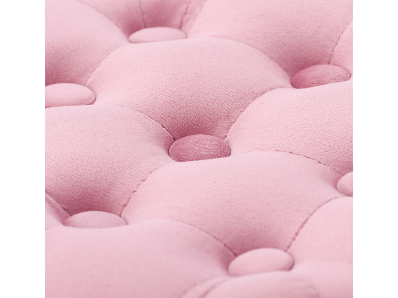 pink Large Round Ottoman Lynwood Collection detail image by CorLiving