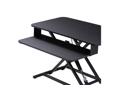 black Standing Desk Converter Workspace Collection detail image by CorLiving#color_black