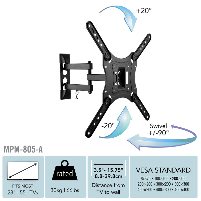 55 inch TV Wall Mount, 23" - 55" TVs