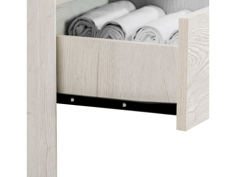white washed oak Tall Bedroom Dresser Newport Collection detail image by CorLiving