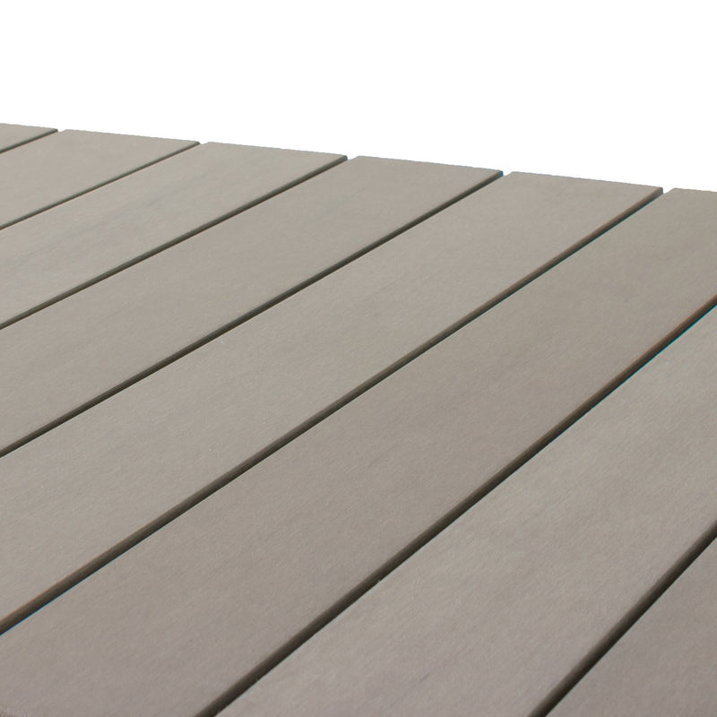 blended grey Square Outdoor Dining Table Brisbane Collection detail image by CorLiving