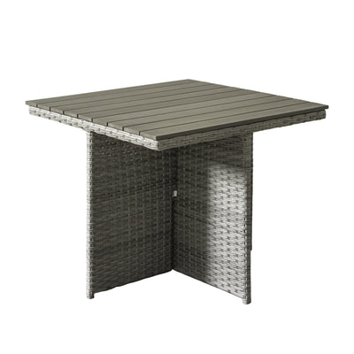 blended grey Square Outdoor Dining Table Brisbane Collection product image by CorLiving#color_blended-grey-weave