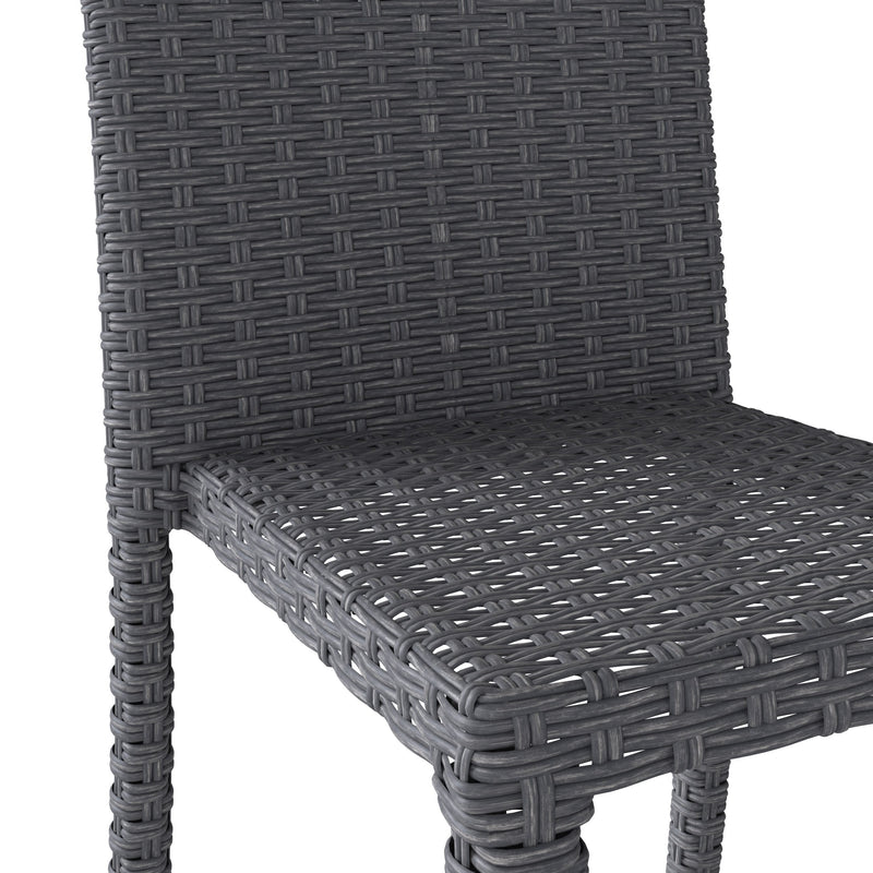 charcoal grey Dining Chairs 2pc Brisbane Collection detail image by CorLiving