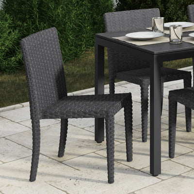 charcoal grey Dining Chairs 2pc Brisbane Collection lifestyle scene by CorLiving#color_distressed-charcoal-grey