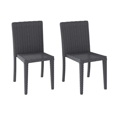 charcoal grey Dining Chairs 2pc Brisbane Collection product image by CorLiving#color_distressed-charcoal-grey