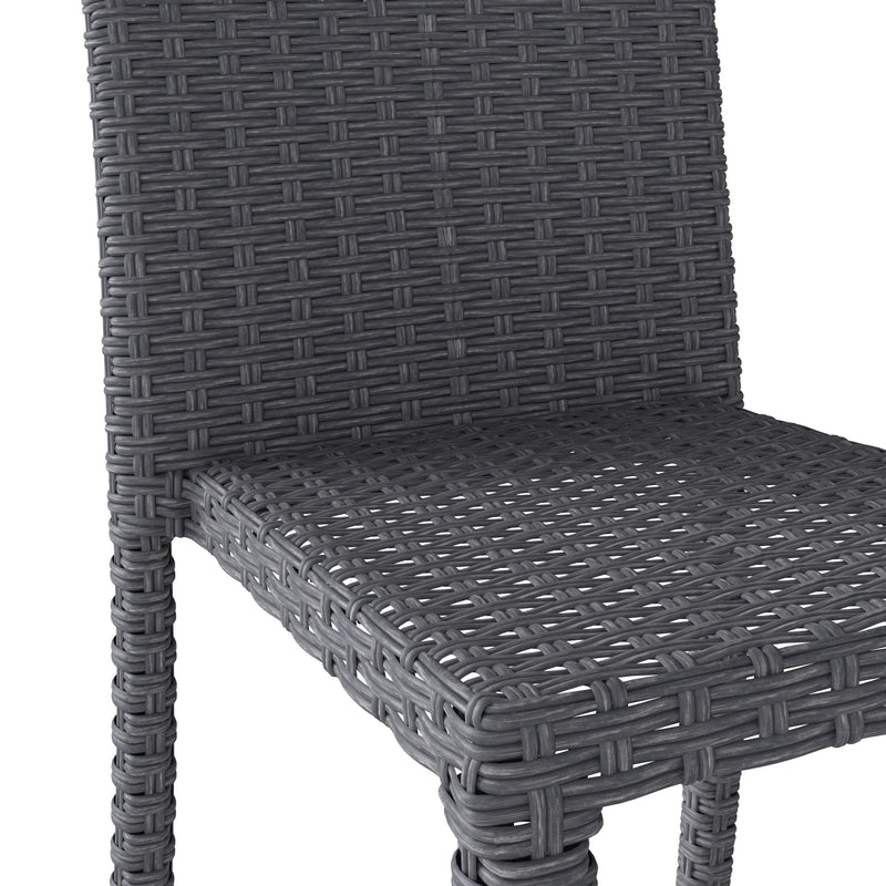 charcoal grey Dining Chairs 4pc Brisbane Collection detail image by CorLiving