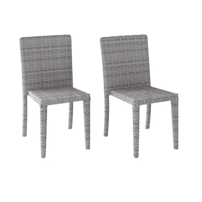 grey weave Dining Chairs 2pc Brisbane Collection product image by CorLiving#color_blended-grey-weave