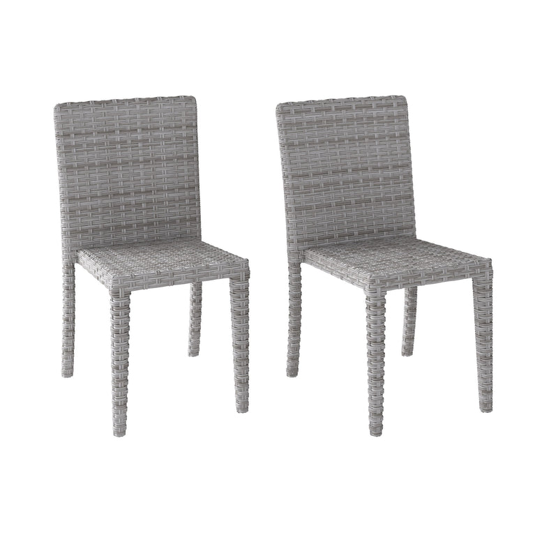grey weave Dining Chairs 2pc Brisbane Collection product image by CorLiving