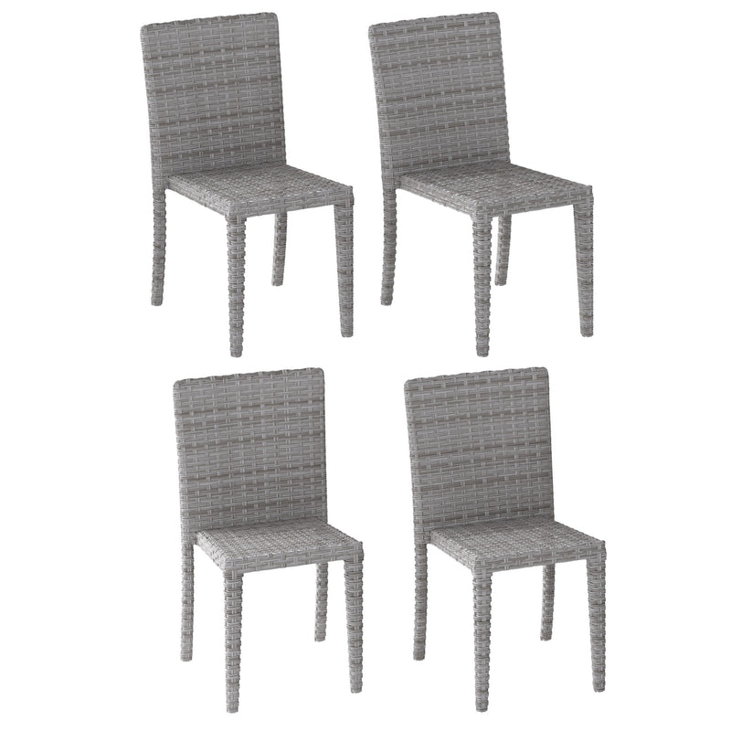 grey weave Dining Chairs 4pc Brisbane Collection product image by CorLiving