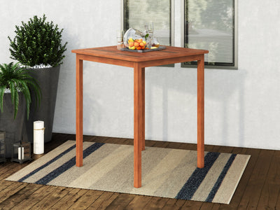 brown Outdoor Bar Height Table Miramar Collection lifestyle scene by CorLiving#color_miramar-brown