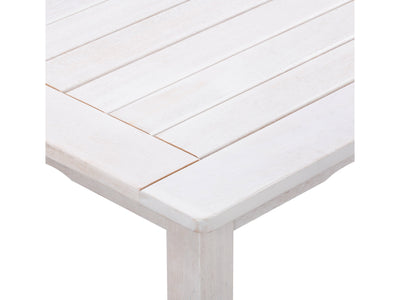 white Outdoor Wood Dining Table Miramar Collection detail image by CorLiving#color_miramar-washed-white