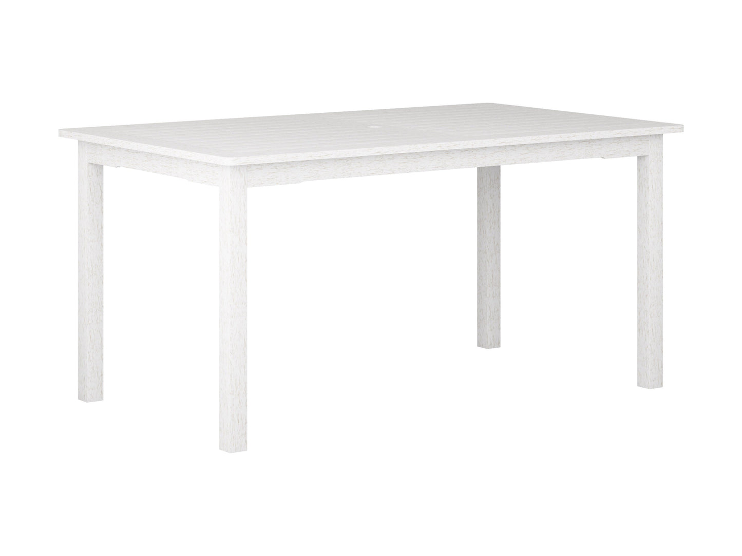Elegant 5-piece patio dining set with a rectangular wooden table and four cushioned chairs, featuring a sleek black metal frame and beige upholstery, perfect for outdoor gatherings and relaxation.