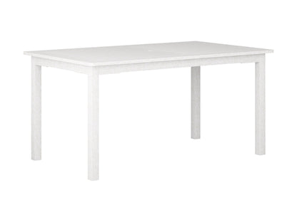 Elegant 5-piece patio dining set with a rectangular wooden table and four cushioned chairs, featuring a sleek black metal frame and beige upholstery, perfect for outdoor gatherings and relaxation.