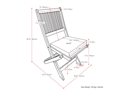 Natural wood folding patio chairs set of 2, featuring a slatted back and seat design, weather-resistant finish, and sturdy construction. Perfect for outdoor use on patios, decks, or gardens.