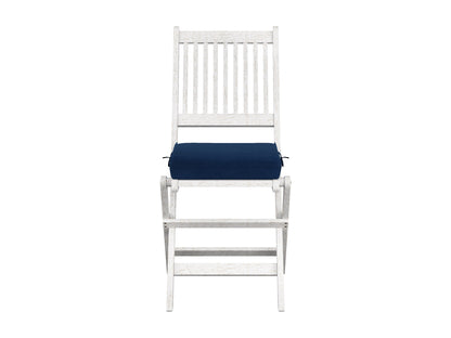Outdoor wood folding patio chairs, set of 2, with slatted backs and seats, natural wood finish, metal hinges for easy folding, perfect for garden, backyard, or balcony use.