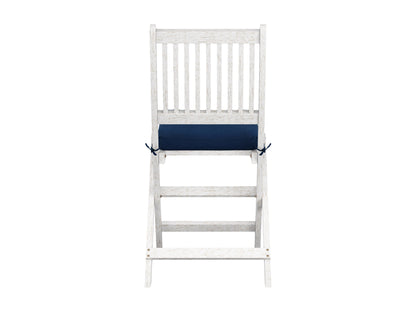 Set of 2 outdoor wood folding patio chairs with slatted backrests and seats, natural brown finish, and sturdy metal hinges. Ideal for garden, deck, or balcony seating. Durable, portable, and stylish.